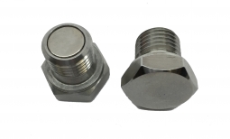 Polished Stainless Drain Plug - Magnetic - M14x1.5 Gearbox/Final Drive Drain